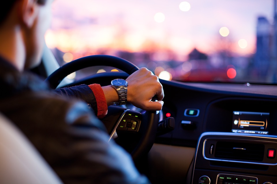 listening to radio in a car