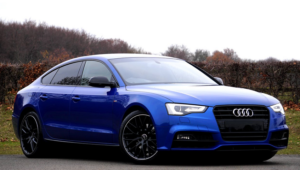 blue car